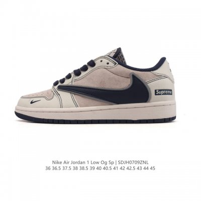 公司级 真标 耐克 Nike Air Jordan 1 Low Og Sp Military Blue Aj1乔1倒勾 2025年新款 蛇年新款 低帮篮球鞋 A