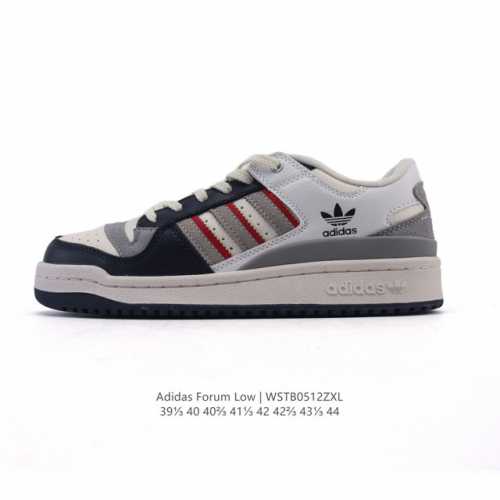 adidas 阿迪达斯 三叶草 Forum Low 男运动板鞋 2025年新款 蛇年限定 摩登演绎篮球风的经典鞋。英文的“Forum”，是进行表达的场所，在这里