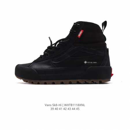 公司级 Vans 范斯sk8-Hi 男高帮滑板鞋-复古休闲运动鞋-Vans范斯。Vans推出的sk8-Hi板鞋，以经典的款性和高帮设计呈现，鞋面采用优质皮革材质 - 点击图像关闭