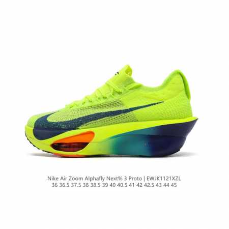 公司级 耐克 Nike Air Zoom Alphafly Next% 3代 马拉松三代 原标原盒真碳纤维 真zoom X 气垫正确版型！鞋面采用更轻质更透气的 - 点击图像关闭
