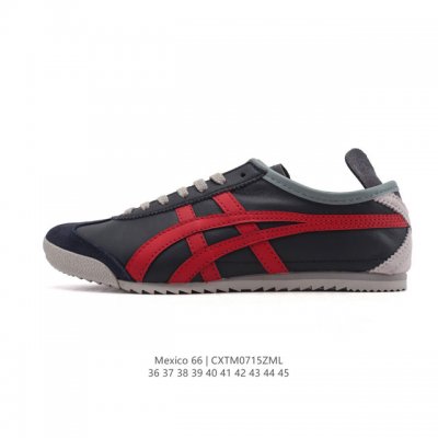 公司级 Asics 亚瑟士 男女鞋 配足弓鞋垫 日产经典老牌-鬼塚虎 Onitsuka Tiger Mexico 66经典墨西哥系列复古经典百搭板鞋休闲运动鞋慢