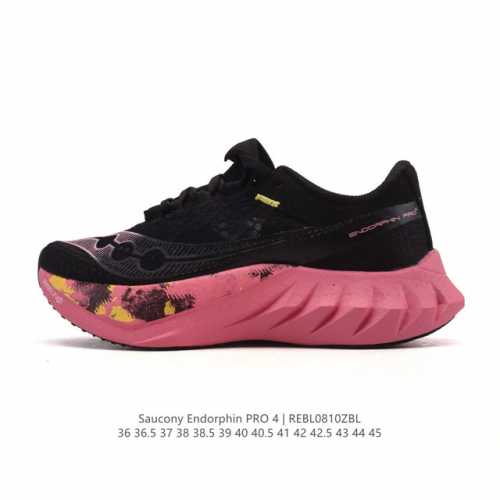 特价公司级 Saucony索康尼Endorphinpro啡鹏4陆地速鲨竞速碳板运动训练跑鞋 舒适百搭 网布减震透气支撑 低帮 碳板跑步鞋Saucony索康尼En