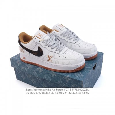 Louis Vuitton X Nike Air Force 1 Low 路易威登联名 小白鞋 耐克 空军一号低帮百搭休闲运动板鞋。柔软、弹性十足的缓震性能和出