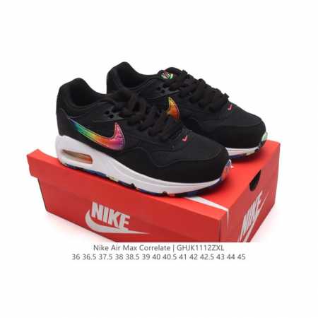 耐克 Nike Air Max Correlate 气垫缓震耐磨运动鞋时尚潮流休闲透气跑步鞋，选用网眼鞋面，脚感舒适透气。鞋舌、鞋侧及后跟处饰有品牌标识，简约大 - 点击图像关闭