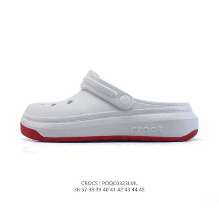 90 【公司级】Crocs 沙滩洞洞鞋 男女士休闲厚底增高凉拖鞋 卡骆驰明星同款 厚底增高凸显大长腿沙滩鞋 选择尺码时 建议选大一码 脚感更舒适 这款没有鞋盒 - 点击图像关闭