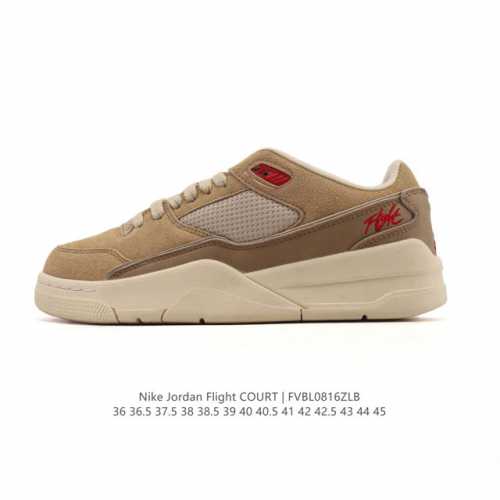 耐克 Nike 乔丹 Jordan Flight Court 时尚休闲 防滑耐磨 低帮运动鞋 复古篮球鞋 男女同款 Jordan 新鞋型 又来了！新配色曝光！滑