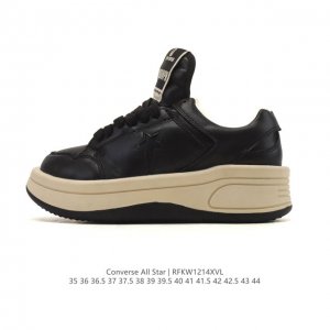 新品公司级 Or 匡威联名款 Rick Owens X Converse Drkshdw Turbowpn 舒适柔软 耐磨 低帮 生活休闲鞋 男女同款 黑色。种
