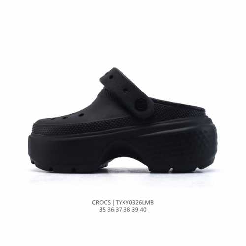 100 【新款公司级】卡骆驰Crocs雪屋 Crocs经典随心凉拖 Crocs经典随心凉鞋 经典洞洞鞋 厚底增高百搭休闲凉拖鞋 沙滩凉鞋 女生穿这款真的好显腿细