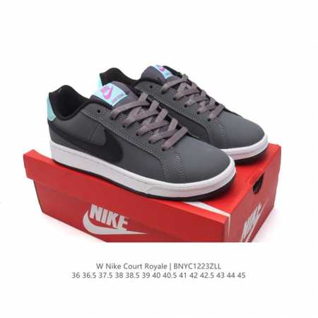 耐克 Nike 男女鞋秋冬季court Royale Ac运动鞋休闲鞋板鞋 百搭小白鞋，焕新演绎元年款设计，塑就复古网球风范。鞋款承袭简洁线条、经典系带系统和醒 - 点击图像关闭