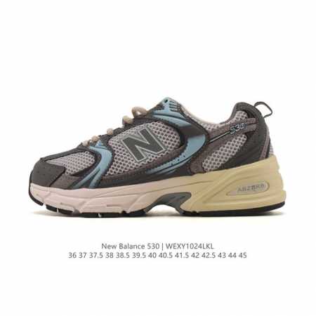 真标 新百伦 Nb530 New Balance 530 复跑古鞋 厚底增高老爹鞋 缓震运动慢跑鞋。Nb530这鞋双确实是Nb家经复典古款式之一，以全科新技诠释 - 点击图像关闭