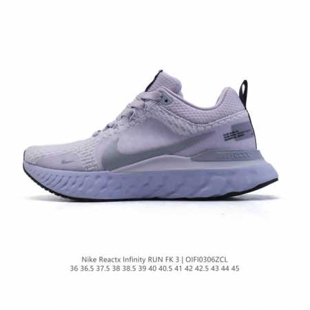 170 耐克 Nike React Infinity Run Fk 3 Prm 男女子公路跑步鞋。助你在疾速跑后快速恢复，明天继续挑战耐力跑，你的征程它都能稳稳 - 点击图像关闭