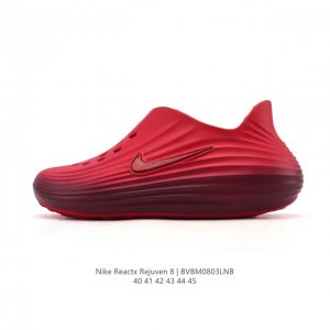 耐克 Nike Reactx Rejuven8 沙滩鞋 柔软回弹耐磨透气凉拖鞋 25夏季新款轻便透气洞洞鞋外穿休闲运动鞋 Hv5060-002 采用质感柔软且出