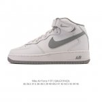 公司级 耐克 Nike Air Force 1 '07 空军一号含气垫 小白鞋 秋冬新款 加厚 中帮魔术贴 百搭厚底增高休闲运动板鞋。柔软、弹性十足的缓震性能和