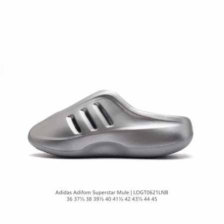 阿迪达斯 Adidas Adifom 夏季沙滩涉水百搭休闲拖凉拖鞋 超厚底增高男女鞋包头凉拖鞋。采用超轻95% 注塑 EVA塑料,5%泡沫塑料发泡缓震物料成型鞋 - 点击图像关闭