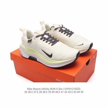 耐克 Nike Reactx Infinity Run 4瑞亚机能风疾速系列越野缓震休闲运动鞋 公路跑步鞋带气垫厚底增高运动鞋。加宽前足设计和加厚泡绵层，有助提 - 点击图像关闭