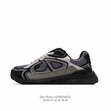Dior 迪奥 高奢品牌 彰显高级气质 Dior 运动鞋低帮系列复古百搭休闲鞋时尚慢跑鞋厚底老爹鞋。 类型：男鞋 码数：39-45 编码：Iotb0708Czl - 点击图像关闭