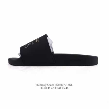 新品公司级 Burberry 巴宝莉 经典复古 时尚简约 网布透气 舒适轻便 露趾 平底 套穿 一字 拖鞋 4076218巴宝莉拖鞋！轻奢感拉满的夏日必备！整个 - 点击图像关闭
