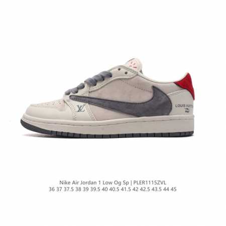 真标 耐克 Nike Air Jordan 1 Low Og Sp Military Blue Aj1乔1 路易威登联名 倒勾低帮篮球鞋 Aj1 乔丹1代 Aj - 点击图像关闭