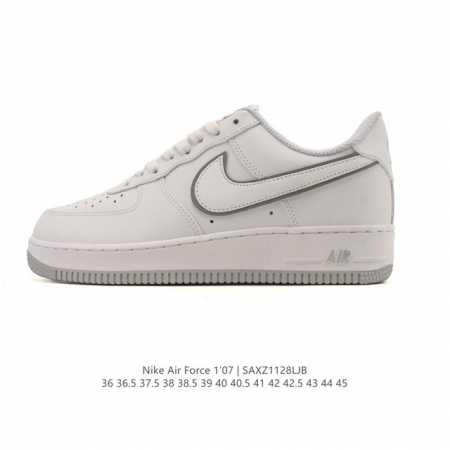耐克 Nike Air Force 1 '07 Low 空军一号含气垫 小白鞋 低帮百搭厚底增高休闲运动板鞋。柔软、弹性十足的缓震性能和出色的中底设计，横跨复古 - 点击图像关闭