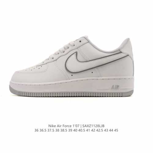 耐克 Nike Air Force 1 '07 Low 空军一号含气垫 小白鞋 低帮百搭厚底增高休闲运动板鞋。柔软、弹性十足的缓震性能和出色的中底设计，横跨复古
