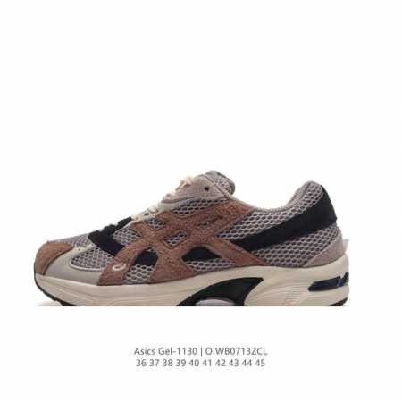 Asics 亚瑟士 新款情侣健步减震复古鞋gel-1130 男女时尚透气运动潮流耐磨休闲鞋 。选用网眼与皮革相接，复古而富有层次感。网布搭配银色金属感线条，虎爪 - 点击图像关闭