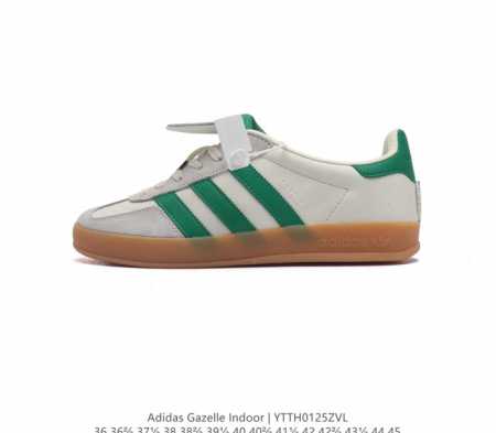 阿迪达斯 Adidas 中性三叶草gazelle系列休闲鞋男女经典运动鞋 德训鞋 鞋身柔软皮革材质和简单百搭的特点 让 Gazelle 一直活跃在街头 T字鞋头 - 点击图像关闭
