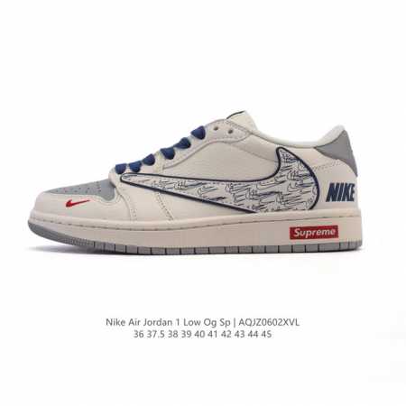 公司级 真标 耐克 Nike Air Jordan 1 Low Og Sp Military Blue Aj1乔1倒勾 2025年新款 蛇年新款 低帮篮球鞋 A - 点击图像关闭