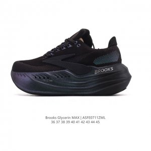 新品公司级 布鲁克斯 Glycerin Max 超级甘油:舒适的增高神器！Brooks Glycerin Max是一款极具突破性的顶级缓震运动跑鞋，由百年专业跑