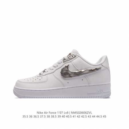 头层皮 耐克 Nike Air Force 1 '07 Low 空军一号含气垫 低帮百搭厚底增高休闲运动板鞋。柔软、弹性十足的缓震性能和出色的中底设计，横跨复古 - 点击图像关闭