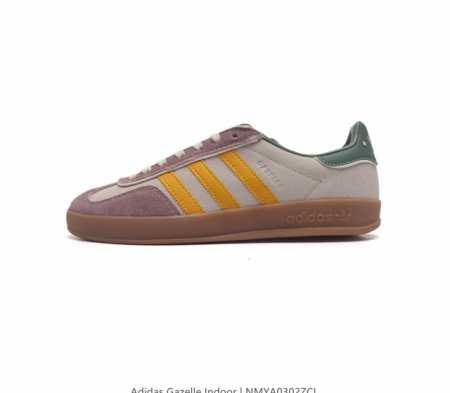 Adidas Originals Gazelle Indoor 三叶草复古休闲防滑耐磨低帮板鞋 鞋款采用柔软的绒面革和耐用的皮革衬里融合在橡胶外底上 具有半透明 - 点击图像关闭