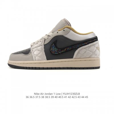 耐克 乔丹Air Jordan 1 Low Aj1 乔1 乔丹1代Aj1 低帮复古文化休闲运动篮球鞋。该鞋款从 1985 年元年款汲取设计灵感，焕新演绎简约经典