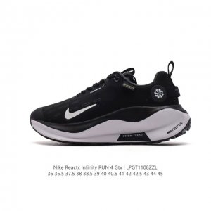公司级 耐克 Nike Infinity Run 4 GORE-TEX 男女子防水公路跑步鞋 厚底增高百搭老爹运动鞋。Nike ReactX 泡绵提供高出 Ni