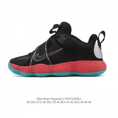 公司级 耐克 Nike Reacthyperset系列 瑞亚训练鞋 男女子新款防滑耐磨支撑回弹透气 实战篮球鞋 发力的时候能感受到反馈，落地的时候能感受到缓震。