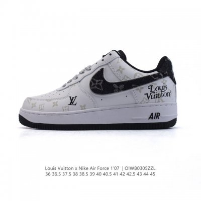 Louis Vuitton X Nike Air Force 1 Low 路易威登联名 耐克 空军一号 Af1 低帮百搭休闲厚底增高运动板鞋。柔软、弹性十足的缓