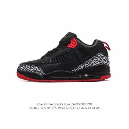 耐克 Nike Jordan Spizike Low 经典爆裂纹复古运动篮球鞋！全新低帮造型吸睛！整双鞋在融合了 Air Jordan 经典鞋款中的标志性元素之 - 点击图像关闭