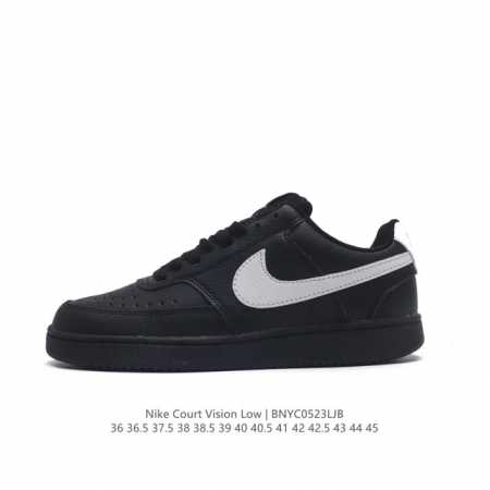 耐克nike Court Vision Low 校园风低帮复古篮球板鞋男女运动鞋。延续80年代复古篮球鞋，添加学院风细节。皮革组合鞋面，利落风格，重现复古篮球风 - 点击图像关闭