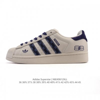 公司级 真标 阿迪达斯 Adidas Superstar 2025年新款鞋子 蛇年新款经典贝壳头系列 新款休闲板鞋潮流男女士运动鞋。鞋面柔软皮革拼接材质 标志性