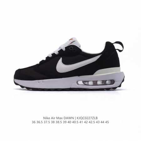 耐克 Nike Air Max Dawn 黎明系列 低帮气垫百搭休闲运动慢跑鞋，从配色上彰显出浓厚的复古气质。最大的亮点当属鞋型设计上加入结构元素，汲取1984 - 点击图像关闭