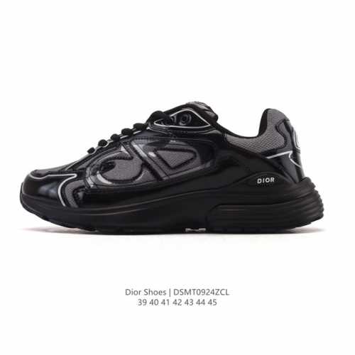 公司级 Dior 迪奥 高奢品牌 彰显高级气质 Dior 运动鞋低帮系列复古休闲鞋时尚慢跑鞋厚底老爹鞋圆头系带 运动跑鞋 生活休闲鞋 男款 时髦单品 时尚百搭