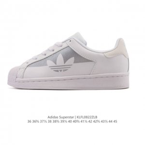 阿迪达斯 Adidas Superstar 2025年新款鞋子 经典贝壳头系列 新款休闲板鞋潮流男女士运动鞋 。鞋面皮革拼接材质 标志性的贝壳鞋头，简约的线条。