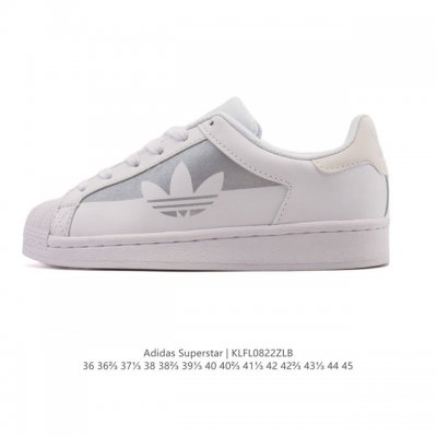 阿迪达斯 Adidas Superstar 2025年新款鞋子 经典贝壳头系列 新款休闲板鞋潮流男女士运动鞋 。鞋面皮革拼接材质 标志性的贝壳鞋头，简约的线条。