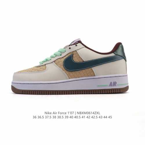 耐克 Nike Air Force 1 '07 Low 2025新年新款 空军一号含气垫 小白鞋 低帮百搭厚底增高休闲运动板鞋。柔软、弹性十足的缓震性能和出色的