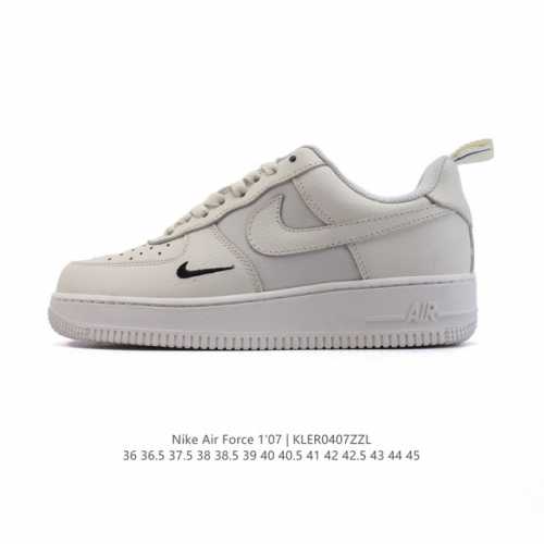 耐克 Nike Air Force 1 '07 Low 空军一号含气垫 小白鞋 低帮百搭厚底增高休闲运动板鞋。柔软、弹性十足的缓震性能和出色的中底设计，横跨复古