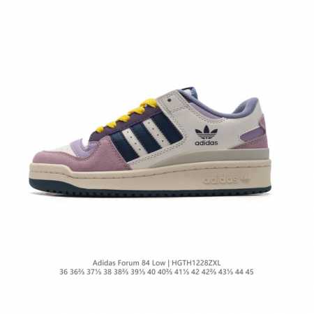 Adidas 阿迪达斯 Forum 84 Low Shoes 饰有摩登细节的forum 经典板鞋运动鞋休闲篮球运动板鞋。当adidas Forum篮球鞋初次登上 - 点击图像关闭