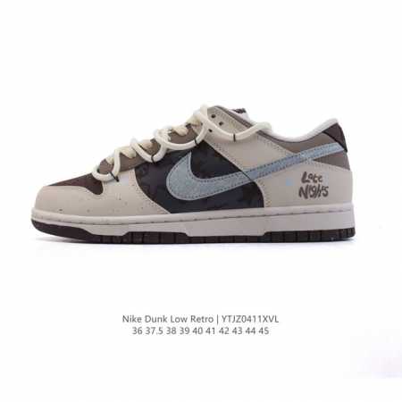 公司级 耐克 Nike Dunk Low Retro 运动鞋复古板鞋2025年新款 解构绑带 双鞋带，作为 80 年代经典篮球鞋款，起初专为硬木球场打造，后来成 - 点击图像关闭