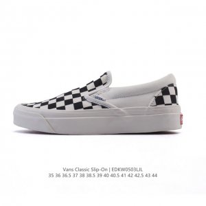 万斯 Vans 中性Classic Slip-On 帆布鞋 硫化板鞋 棋盘格休闲低帮 运动鞋。Vans的棋盘格鞋款千千万，但Slip-On系列绝对是经典中的经典