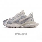 公司级 巴黎世家 Balenciaga 3Xl Sneakers 巴黎世家 十代网布系带低帮走秀复古老爹运动鞋 透气网纱 网面 材料和聚氨酯 磨损效果 鞋头边缘