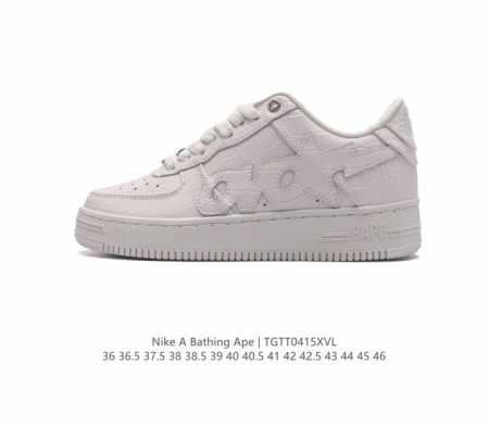 Bathing Ape 安逸猿 男女运动鞋复古板鞋 升级原楦原纸版数据开发，采用超软皮革鞋面材质，内置全掌air Sole气垫定制联乘，日本里原宿潮流品牌a B - 点击图像关闭