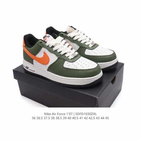 耐克 Nike Air Force 1 '07 Low 空军一号含气垫 低帮百搭厚底增高休闲运动板鞋。柔软、弹性十足的缓震性能和出色的中底设计，横跨复古与现代的 - 点击图像关闭