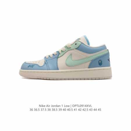 公司级 耐克 乔丹air Jordan 1 Low Aj1 乔1 乔丹1代aj1 低帮复古文化休闲运动篮球鞋。从1985 年面世的元年款汲取设计灵感，采用简洁大 - 点击图像关闭
